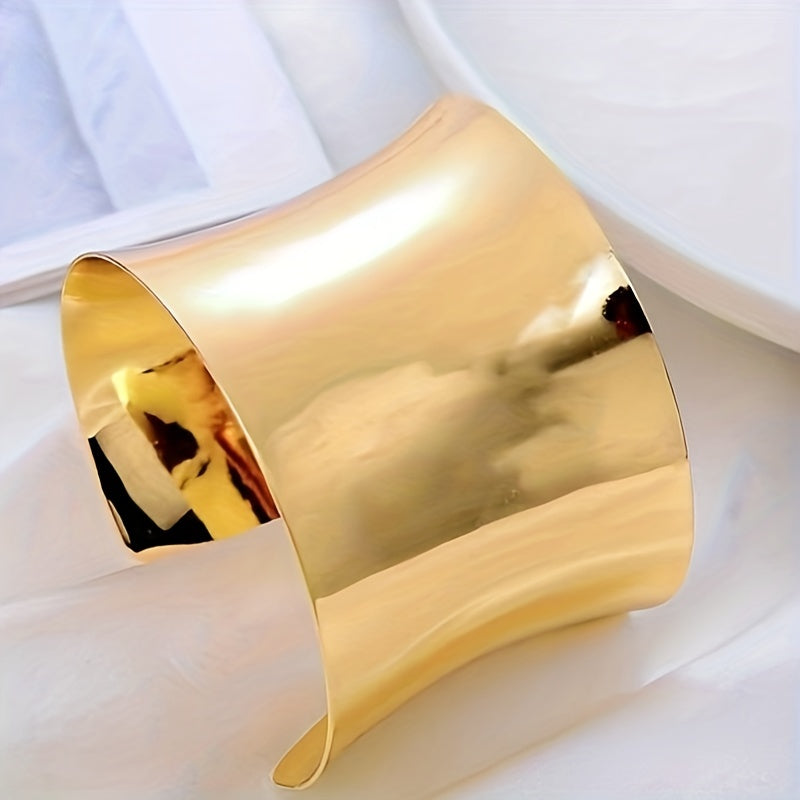 Стильный и дерзкий браслет-манжета в стиле хип-хоп панк - шикарный железный браслет для женщин, идеален для повседневной носки и отпускных нарядов