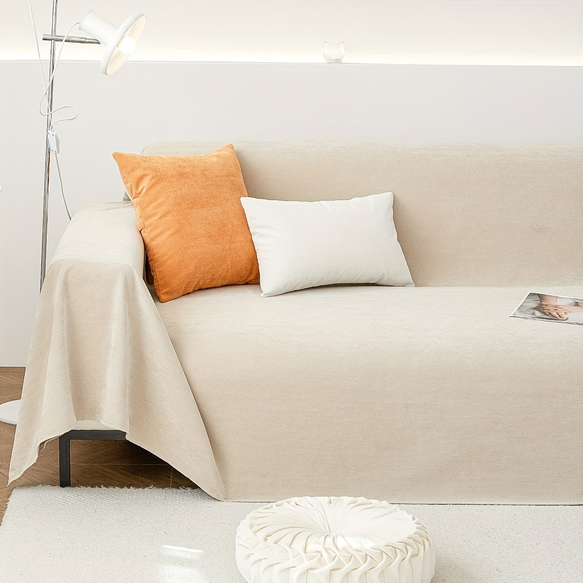 Chenille Sofa Cover All-Weather Furniture Protection for Living Room and Bedroom