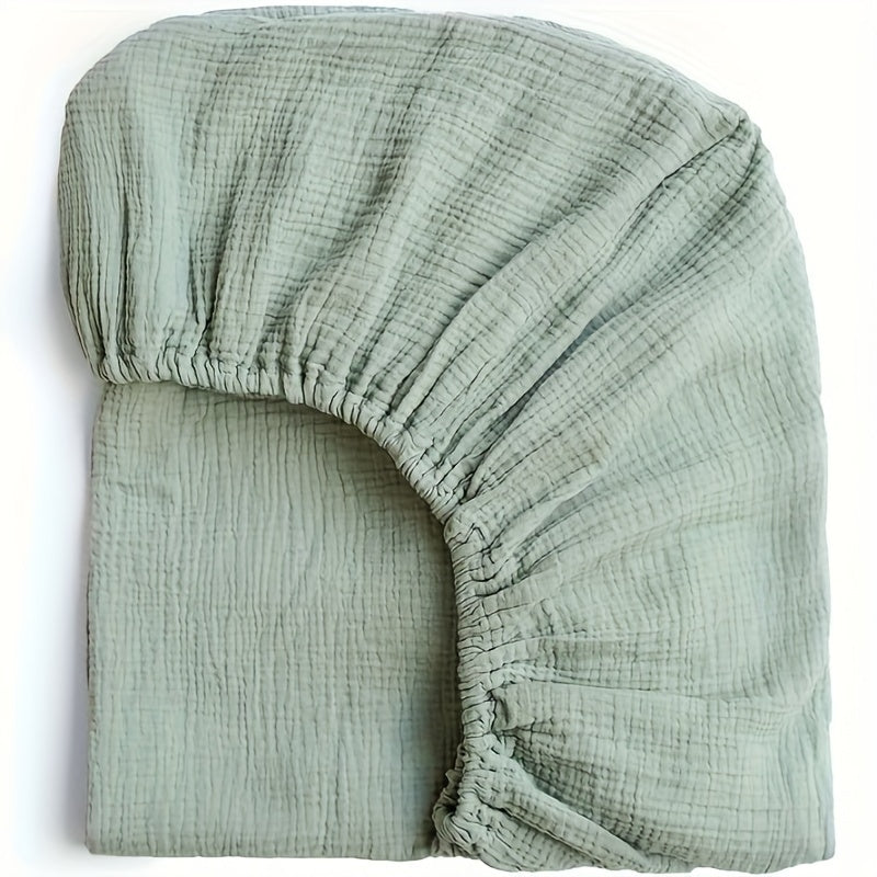 Muslin Fitted Crib Sheet 100% Cotton Breathable Softness for Standard Mattress