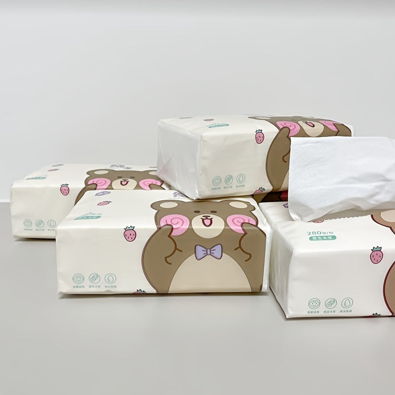 Extra Thick 5-Layer Tissue Paper 280 Sheets Durable Soft for Hands Face Toilet