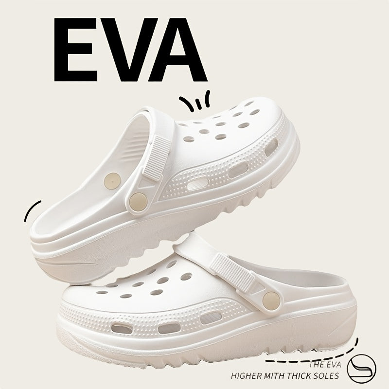 Women Black White Open-Toe Platform Sandals Adjustable Straps Casual Shoes