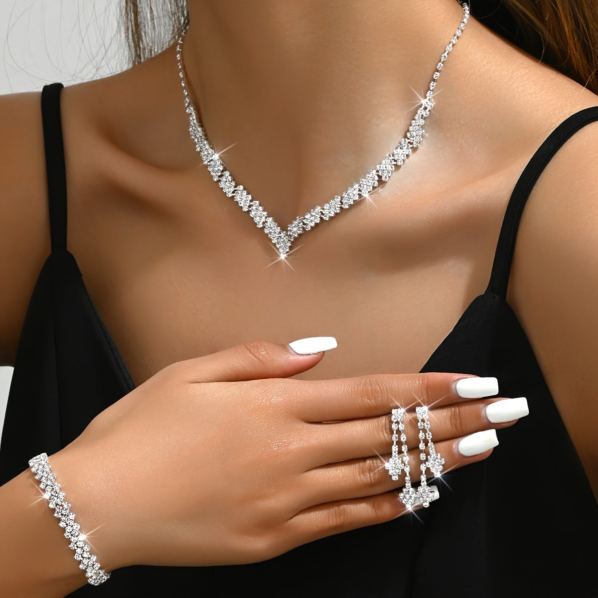 Bridal Accessories Korean-Inspired Necklaces Earrings Bracelets Sets for Weddings