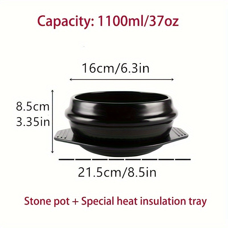 Ceramic Donabe Pot with Tray for Cooking Stew Soup and BBQ