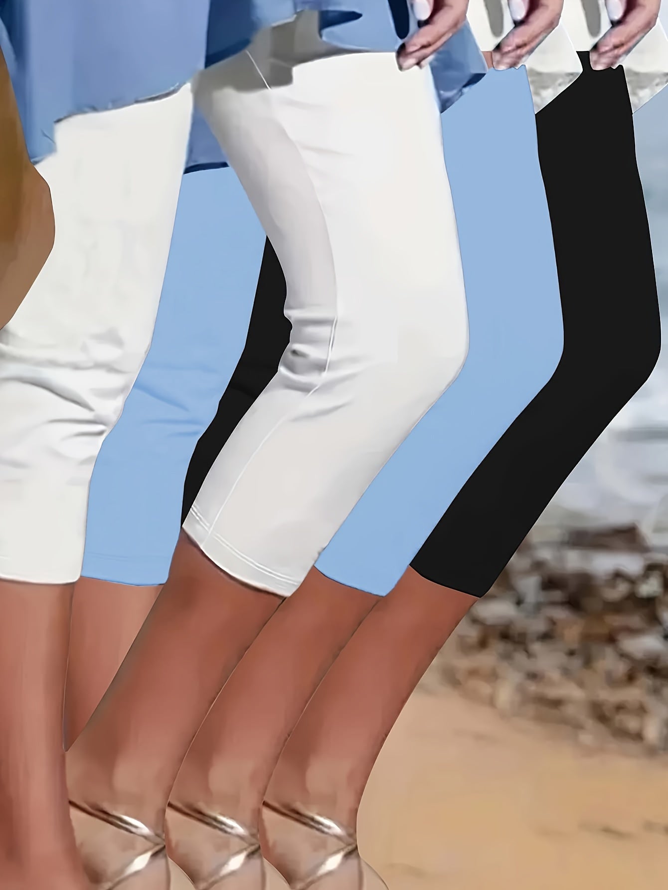 Plus Size Women's Yoga Pants Set High-Waisted Stretchy Compression Leggings