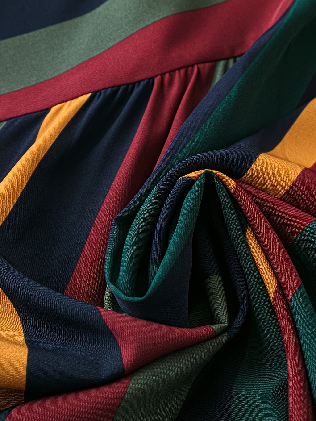 Women's Short Sleeve Striped Dress with Crew Neck for Spring Summer