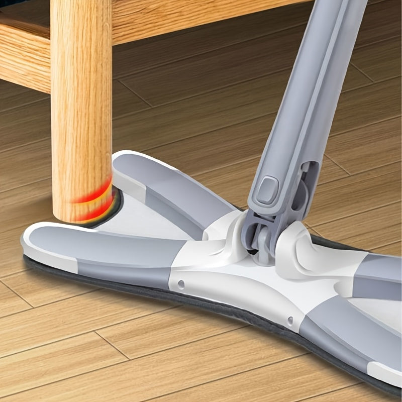 6-Pack Butterfly-Shaped Wet Dry Mops with 360° Rotation and Fiber Pads