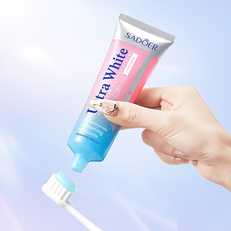 Peach Whitening Toothpaste Fluoride-Free Deep Clean Stain Removal