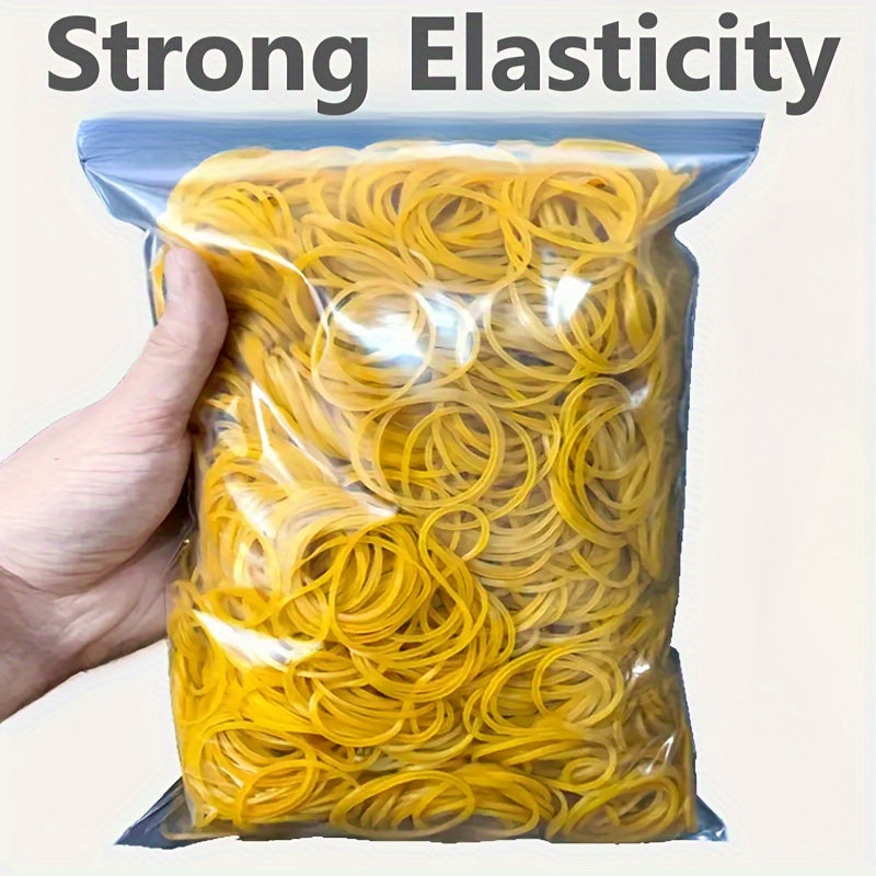 Yellow Rubber Bands 38mm Diameter Durable Natural Rubber Pack of 100 300 or 666