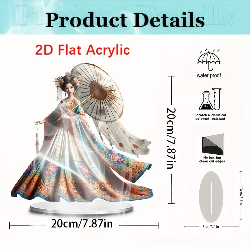 Flat 2D Classic Oriental Acrylic Tabletop Cummerbund Stand for Display