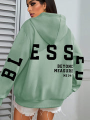 Plus Size Women’s Fleece Hoodie With Pocket Long Sleeve Winter Fall