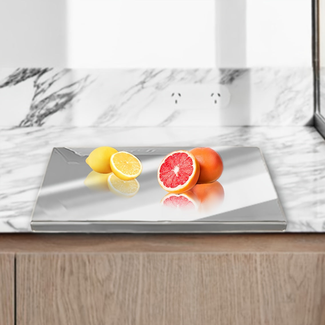 Acrylic Cutting Boards Set Non-Slip Transparent Kitchen Countertop Protectors