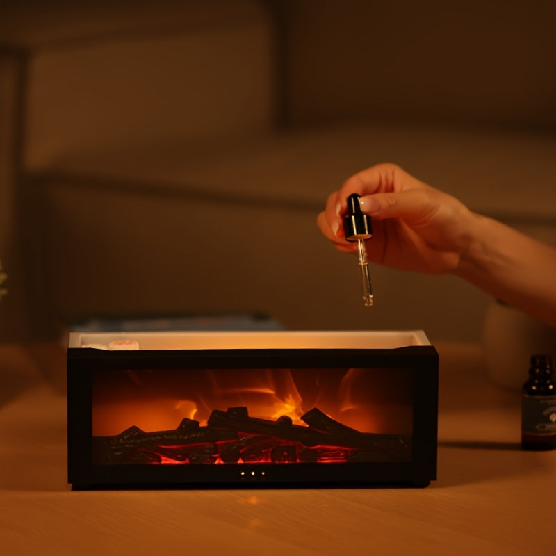 Flame-Inspired USB Humidifier with Remote Control Large Mist for Small Spaces