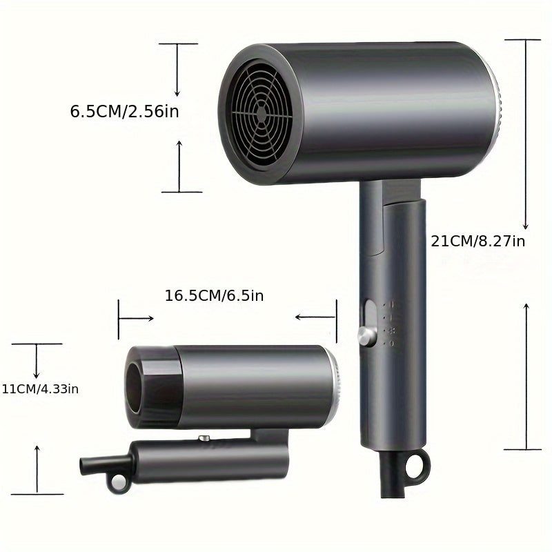 Secador de pelo portátil 1450W motor de cepillado mango plegable enchufe europeo secado rápido