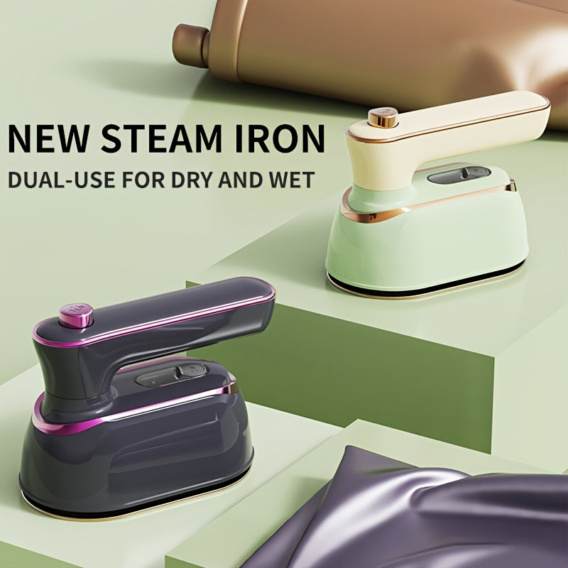 Portable Steam Iron 1000W Quick Heating Travel Wrinkle Remover with Water Tank