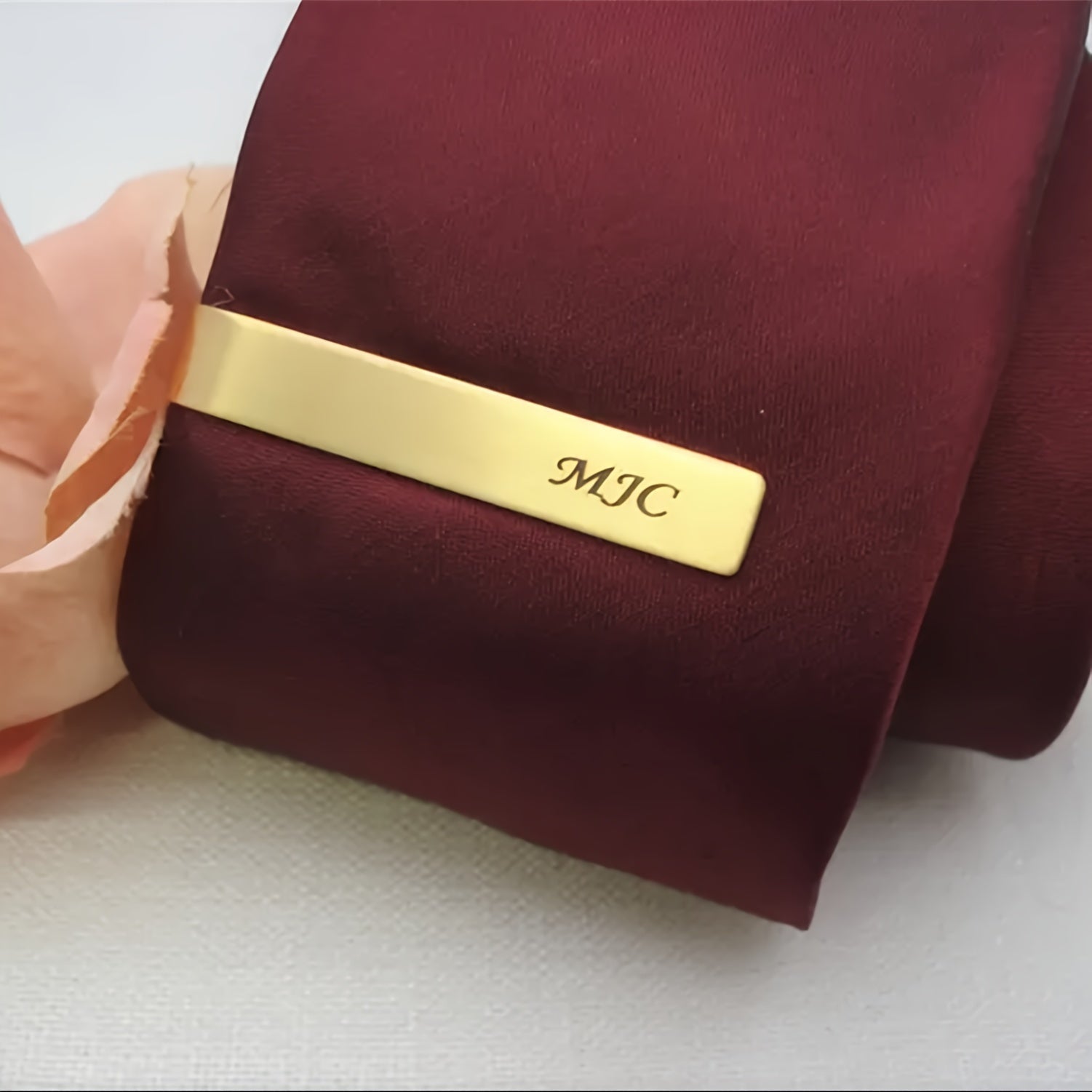 Personalized Men's Tie Clips Engraved Groomsmen Wedding Accessories