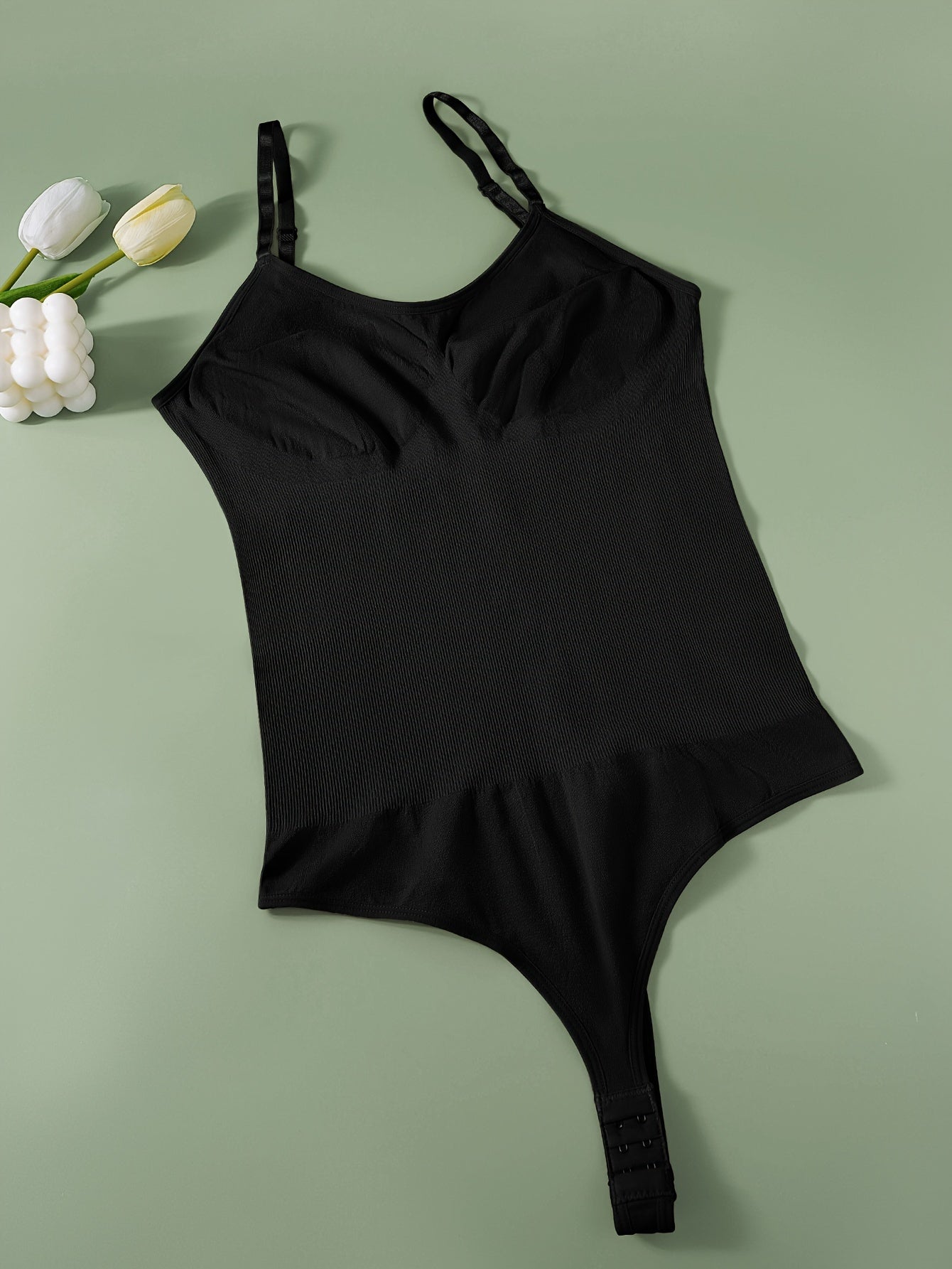 Women's Breathable Stretch Bodysuit with High-Waisted Cinched Waist and Zipper