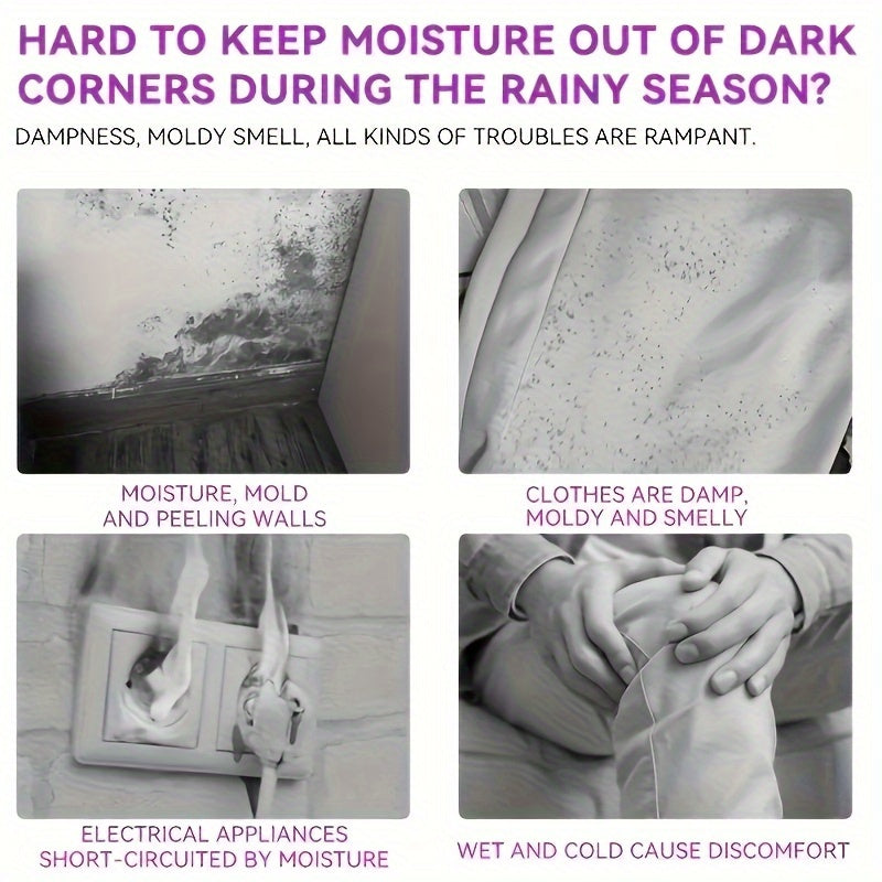 5 ta katta namlikni kamaytiruvchi sumkalar, shkaf va uyda namlikni nazorat qilish uchun