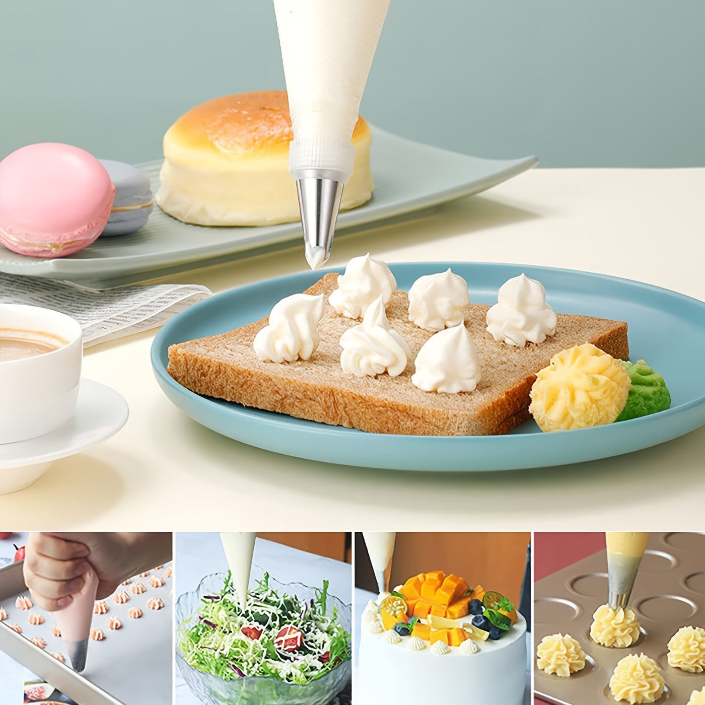 Disposable Piping Bags Set 108 Pieces for Cake and Cookie Decorating