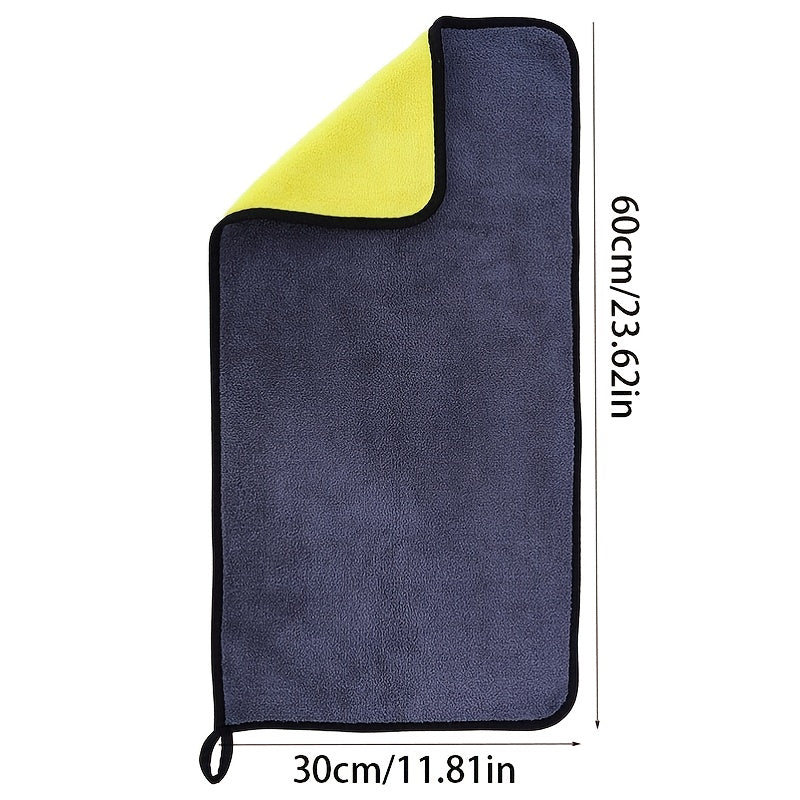 Toalla de microfibra de coral de alta densidad para lavado de coches, doble cara, absorbente y para limpiar cristales