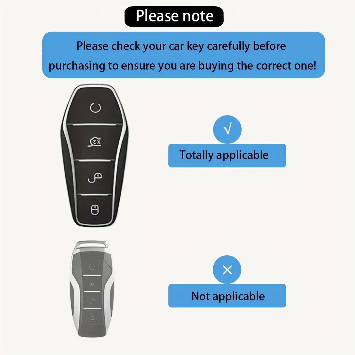 High-Quality TPU Remote Key Fob Cover Shell for Car with Keychain