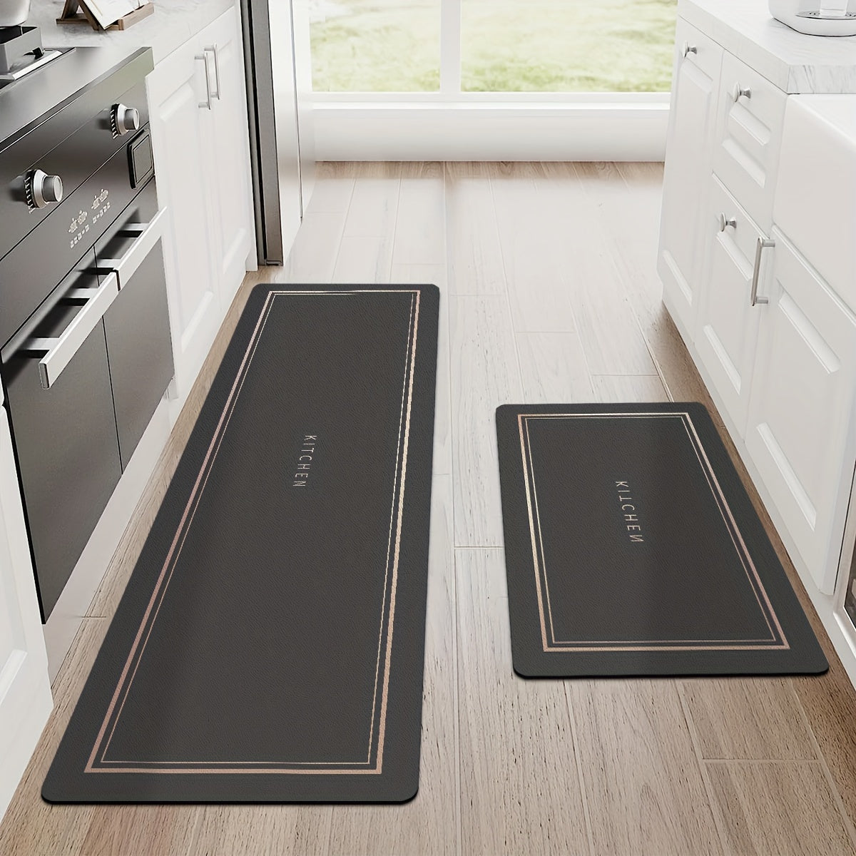 Non-Slip Absorbent Kitchen Rug Rectangle Easy to Clean Dirt-Resistant for Christmas Gift