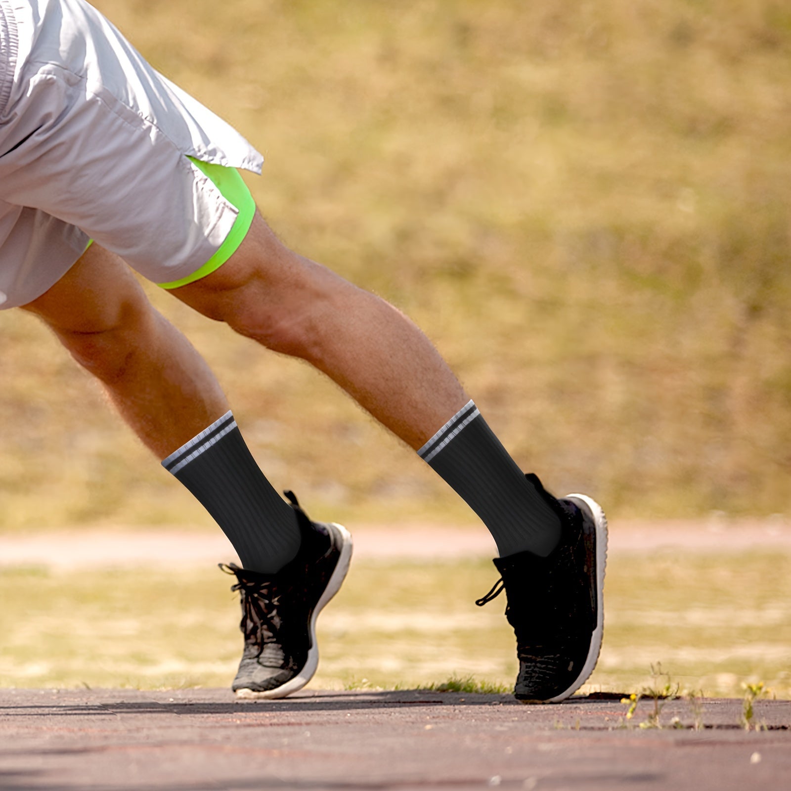 Мужские дышащие спортивные носки-каблуки, 5 пар, влажноотводящий хлопок-эластан