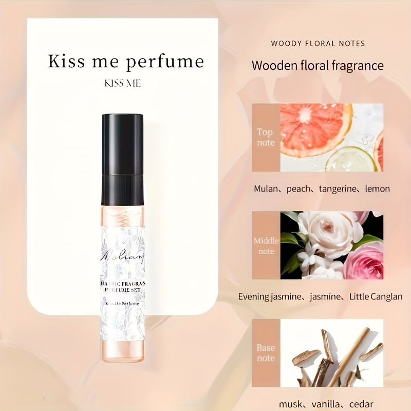Women's Floral Perfume Gift Set 5x10ml Travel-Size Long-Lasting Fragrance