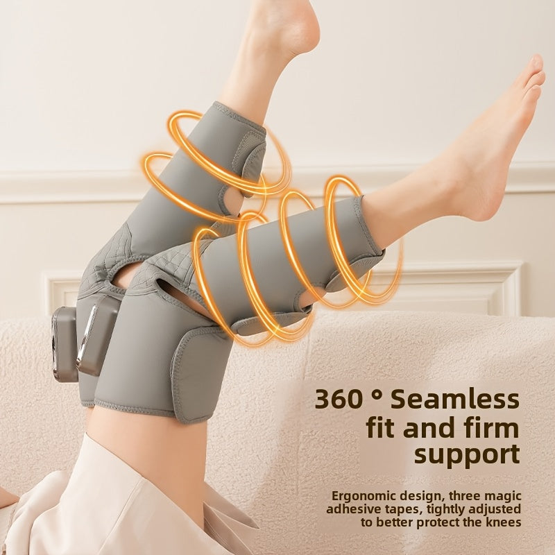 1800mAh qayta zaryadlanadigan tizzalar uchun yostiqlar, issiq siqish bilan, USB zaryadlash bilan portativ havo bosimi oyoq massajchisi, uzoq muddatli batareya, ota-onalar va keksa insonlar uchun ideal sovg'a.