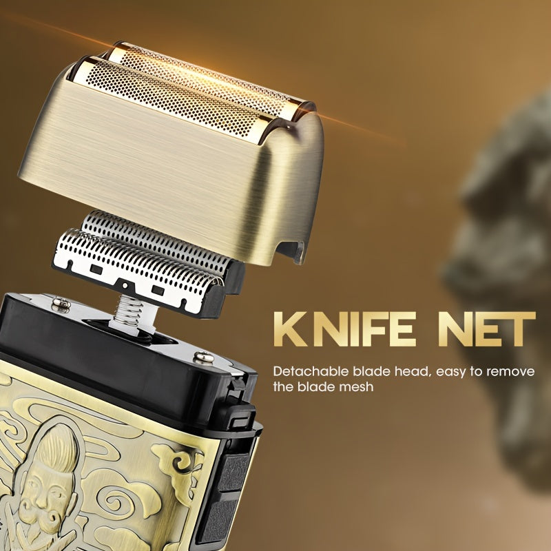 Electric grooming kit with hair clipper shaver nose trimmer 3-piece stainless steel