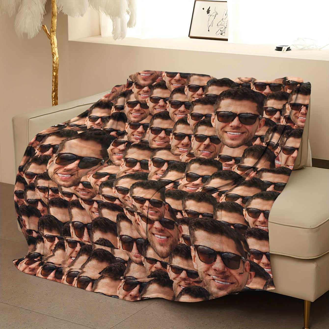 Personalized Photo Blanket Flannel Throw for Snuggling Soft Warm Gift