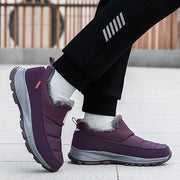 Women's Slip-On Winter Shoes Non-Slip Cushioned Sole All-Season Burgundy