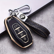 Soft TPU Key Fob Cover with Keychain for SUV Remote Control Protection