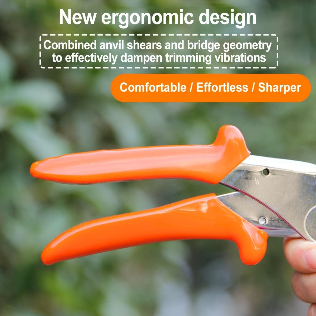 High-Carbon Steel Pruning Shears Garden and Orchard Ergonomic Branch Cutter