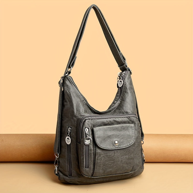 Sport va ta'til uchun mukammal, suv shishasi tutqichi bilan tasodifiy yelka sumkasi.