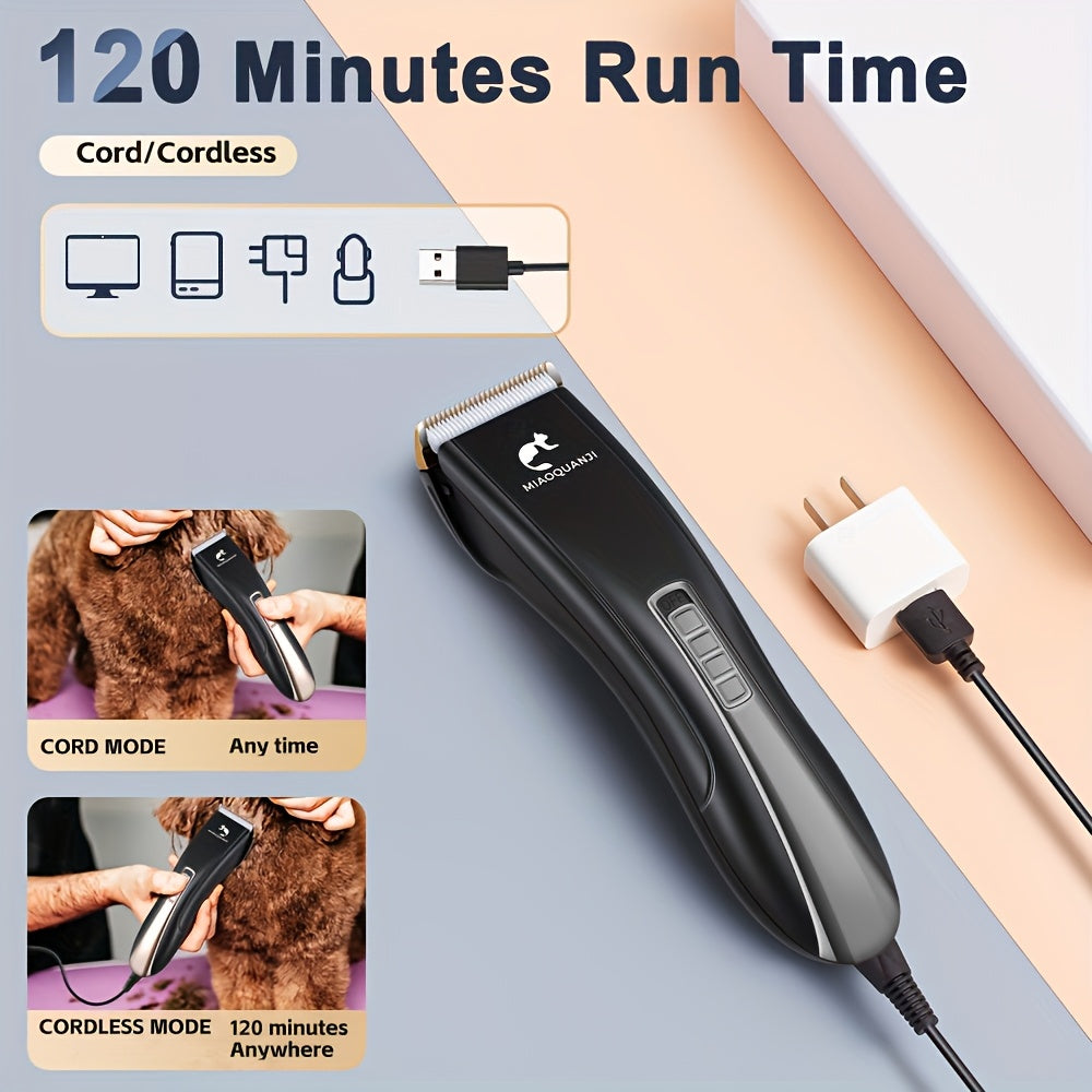 Electric Pet Hair Clipper USB Rechargeable for Dogs and Cats
