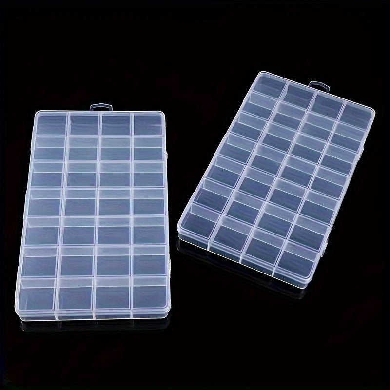 Clear Plastic Jewelry Organizer with 28 Compartments for Earrings Rings Necklaces