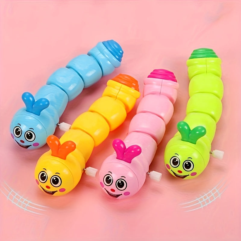 Plastic Cat Toy Wind-Up Wiggly Caterpillar Interactive Teaser Random Color