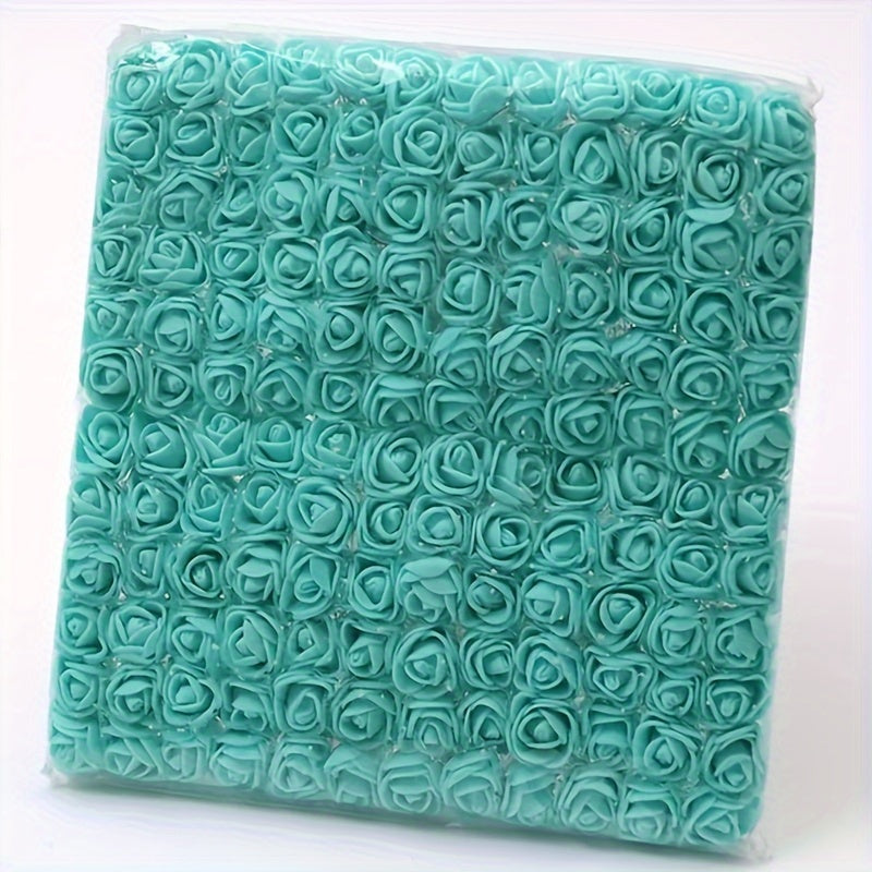 144 Mini Foam Rose sun'iy gullar, to'y bezatish uchun, DIY hunarmandchiligi uchun paket