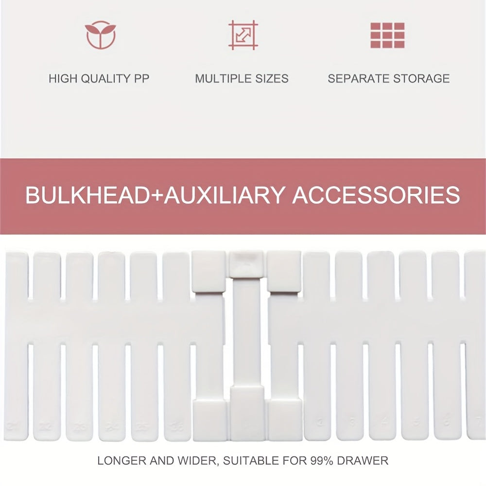 Drawer Organizer Accessories Extension Buckle Fixing Clip for 32cm and 45cm Dividers