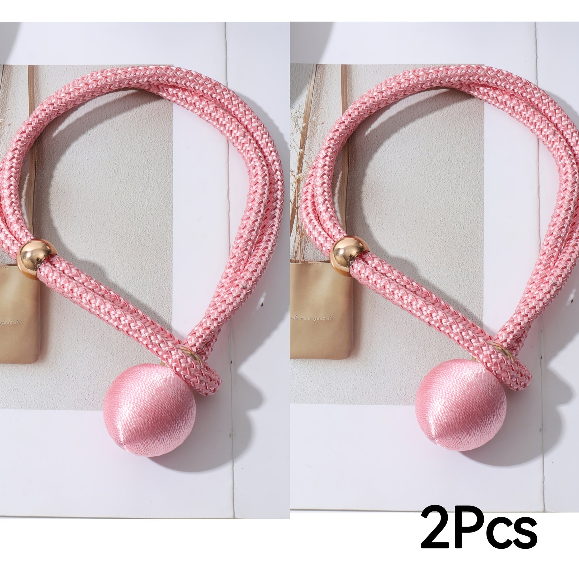 French Style Polyester Curtain Tiebacks, Adjustable, Easy to Install, for Bedrooms and Living Rooms