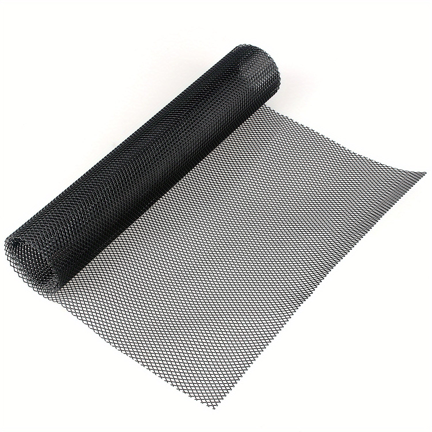 Universal Aluminum Alloy Car Grille Mesh Black Rhombic 101.6cm x 33.02cm