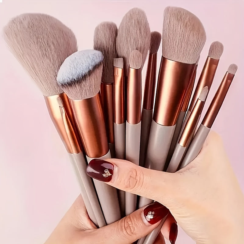 Makeup Brush Set Hypoallergenic Nylon Synthetic for All Skin Types