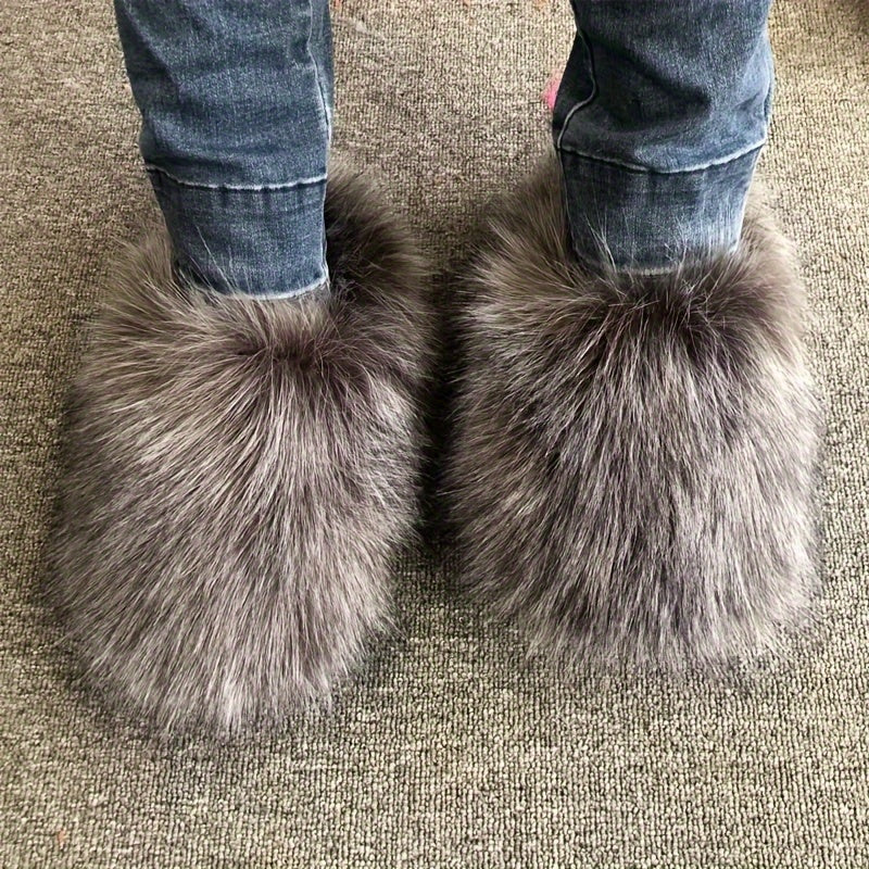 Ayollar uchun mo'rt faux mo'rtli shlyapka bilan qalin shlyapa, yumshoq tag, qulay qishli mo'rtli poyabzal