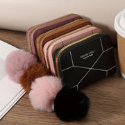 Стильный кошелек на молнии для монет и карт, идеален для повседневного использования, путешествий и школы.