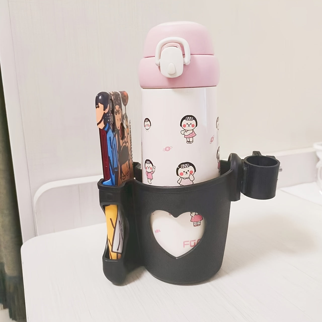 Stroller Cup Holder Phone Holder Combo Water Bottle Holder for Strollers