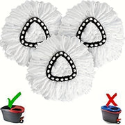 2-Pack Microfiber Spin Mop Heads for Wet Dry Cleaning Dust Removal