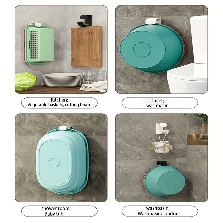 Wall Mount Plastic Hooks for Washbasin Industrial Style Bathroom Organizer