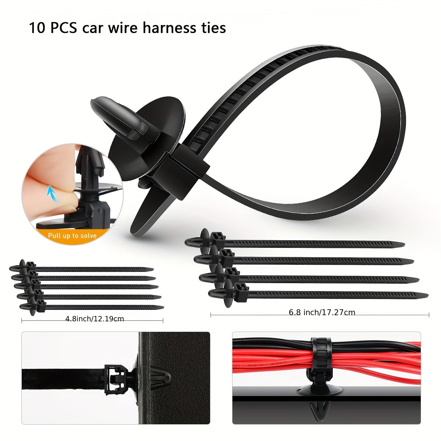 Avtomobil qisqichlari to'plami, nylonga yopishtiriladigan bumpers, rivetlar, loyqa qoplamalar, kabellarni bog'lash uchun