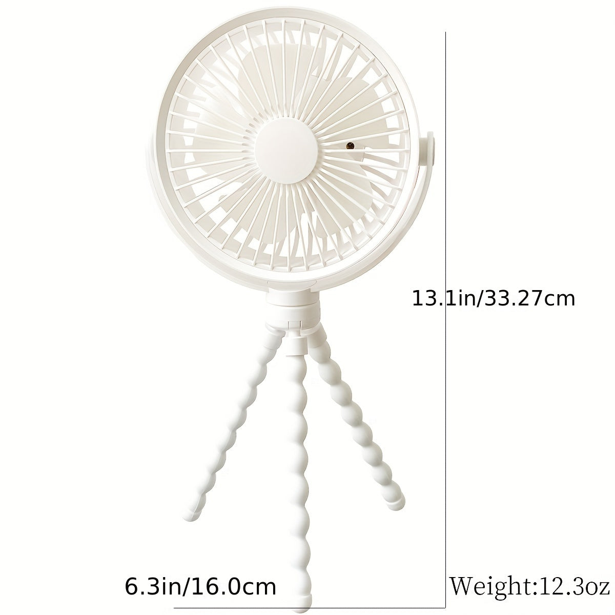 Portable USB Rechargeable Fan with Tripod Stand and High-Velocity Base