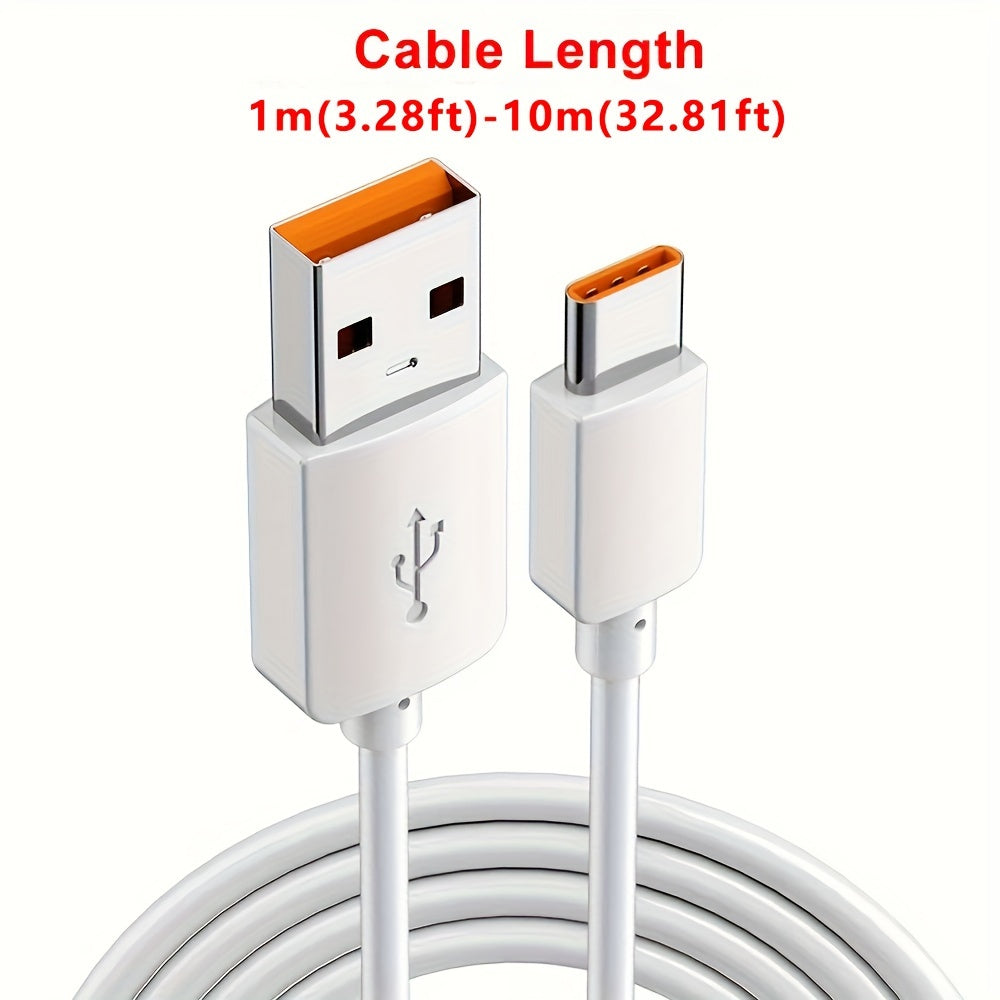 Long Flat PVC USB Type C Charging Cable for Fast Charging Phones and Devices
